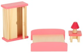 KIK Nábytok do domčeka pre bábiky drevený fialový