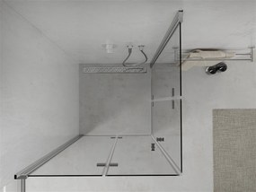 Mexen Lima Duo sprchovací kút 80 x 80 cm, 6mm sklo, číre sklo / chrómový profil, 856-080-080-02-00
