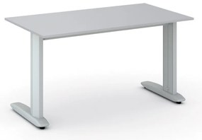 Kancelársky písací stôl PRIMO FLEXIBLE, 140x80 cm, sivá