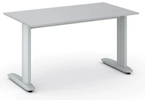 Kancelársky písací stôl PRIMO FLEXIBLE, 140x80 cm, sivá