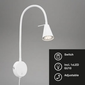 Briloner 2082-016 - LED Nástenná lampa COMFORT LIGHT 1xGU10/5W/230V biela