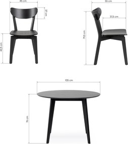 Jedálenský set Roxby čierny