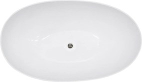 Besco Voľne stojaca vaňa z liateho mramoru Siya BW 160x92 (172x100), biela lesk/čierna lesk BESCO-Typ výpuste: Alcaplast Click-Clack s horným čistení…
