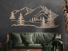 drevko Vyrezávaný obraz Hory a les