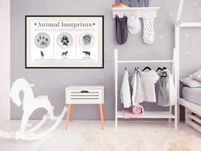 Artgeist Plagát - Footprints [Poster] Veľkosť: 45x30, Verzia: Zlatý rám