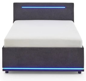 Tmavosivá čalúnená detská posteľ s úložným priestorom s roštom 120x200 cm Circle – Meise Möbel