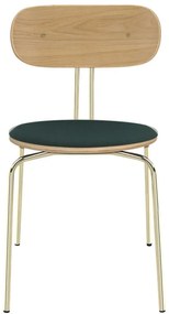 Jedálenská stolička v tmavozeleno-zlatej farbe Curious – UMAGE