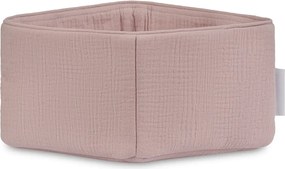 Mušelínový úložný košík ružová