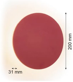 Argon 8321 - LED Nástenné svietidlo OREGON PLUS LED/4,5W/230V 3000K 20 cm červená