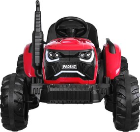 JOKOMISIADA Akumulátorový traktor s prívesom a pohyblivým sklápacím košom PA0347 červený