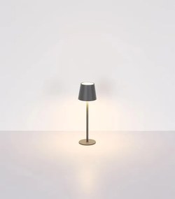 Globo 58488G-LED stmievateľná dotyková nabíjateľná vonkajšia stolná lampa VANNIE 3W/5V IP54 1800mAh sivá