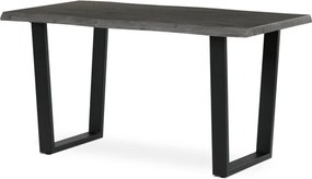 Jedálenský stôl 140x80 cm HT-F4214 sivý dub / čierny