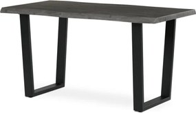 Jedálenský stôl HT-F4214 sivý dub / čierny