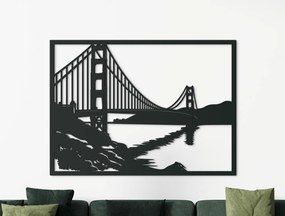 drevko Obraz Most Golden Gate, San Francisco Rozmer obrazu: 47,5 x 65 cm, Farba dekorácie: Čierna