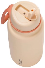 Antikorová termofľaša so slamkou 1 l - oranžová