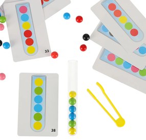 KIK Montessori vzdelávacie puzzle – farebné guličky, 66 dielov