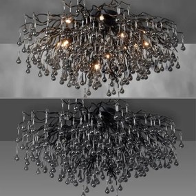 Paul Neuhaus 8092-18 - Prisadený luster ICICLE 14xG9/40W/230V pr. 100 cm čierna