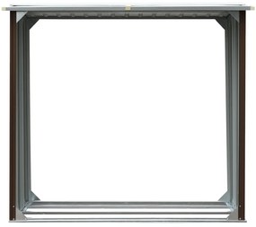 Kôlňa na drevo hnedá 172x91x154 cm pozinkovaná oceľ