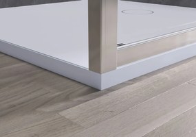 CERANO - Sprchovací kút Varone LINE Ľ/P - chróm, transparentné sklo - 100x90 cm - posuvný, CER-CER-DY505-90103