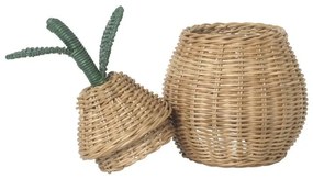 Ferm Living Prútený košík s vekom Pear