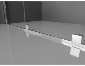 Mexen Velar, sprchový kút s posuvnými dverami 150 x 100 cm, 8mm sklo námraza, chrómová, 871-150-100-31-01