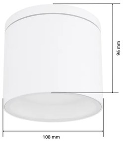 Globo 32063W - Vonkajšie stropné svietidlo ALCALA 1xGX53/11W/230V IP44