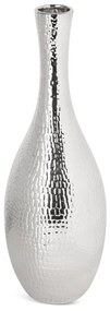 Dekoračná váza ERNA 17x50 CM STRIEBORNÁ