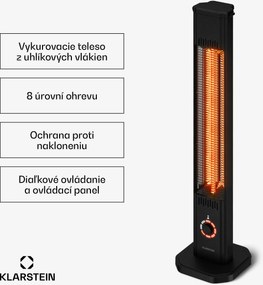 Klarstein DualisHeat infračervený ohrievač stojací | 2000 W | 15 m² | Flexibilný | 105 cm x 25 cm