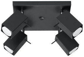 Stropné svietidlo Merida, 4x čierne kovové tienidlo, (možnosť polohovania)