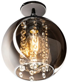Toolight - Závesné zrkadlové svietidlo s krištáľmi 1xE27 60W APP599-1C, chrómová, OSW-09671