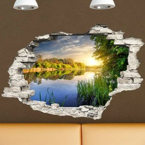 Samolepka na stenu Ambiance Jazero, 60 × 90 cm