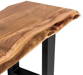 furniture-nabytek.cz - Masívna lavica Bullwer z akáciového dreva, lakovaná, čierna – 160×40 cm