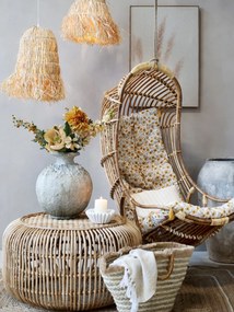 Prírodné závesné svetlo s lykovým tienidlom Raffia - Ø 28*32cm/ E27/ 40W