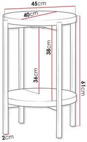 Konferenčný stolík Batasa 2 (čierna + biely lesk). Vlastná spoľahlivá doprava až k Vám domov. 1121845