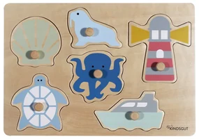 Drevené vkladacie puzzle (počet dielikov 6) Ocean – Kindsgut