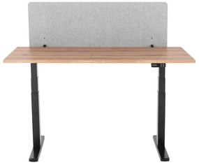 Liftor Silent, akustický paraván na stôl 155 x 60 cm, svetlošedý