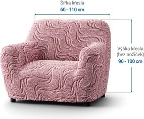 Bielastické poťahy BRILLANTE bordó kreslo (š. 60 - 110 cm)