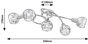 Rabalux - Bodové svietidlo 5xE14/40W/230V