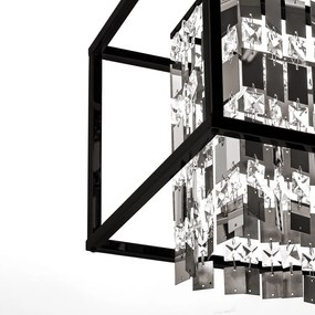 Toolight Toolight, stropné krištáľové svietidlo 1xE27 APP1110-1CP, čierna, OSW-14001