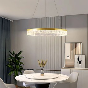 Toolight Toolight, LED závesné osvetlenie 50cm, 31W, 3000K, LHJ046-CP, zlatá lesklá, OSW-50021