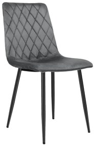 Jedálenská stolička DEXTER zamatová, grafitová