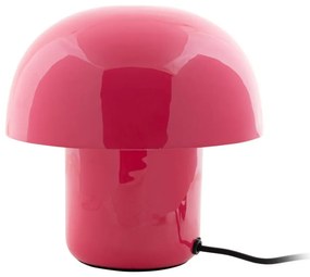 Ružová stolová lampa s kovovým tienidlom (výška 20 cm) Fat Mushroom – Leitmotiv