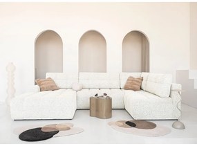 Krémová rozkladacia modulárna rohová pohovka s úložným priestorom (pravý roh) Lulu – Miuform