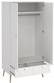 Biela šatníková skriňa 99x200 cm Bodo – Tvilum