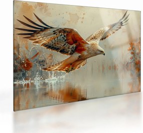 Sklenený obraz - Dravý vták (70x50 cm)