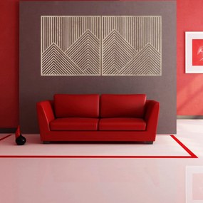 SENTOP | drevená nástenná dekorácia – geometrické horské línie (2 ks) | SENTOP HDF0481