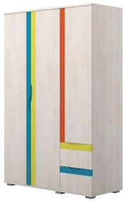 Skriňa JOY-G32 polar pine/mango/lime/torquise