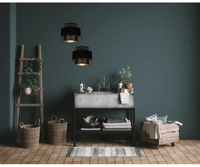 Luster na lanku NESS 2xE27/60W/230V pr. 30 cm čierna