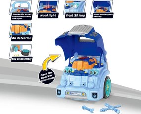 Auto s motorom N-gine modré