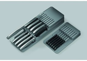 Sivý úložný systém na nože Metaltex